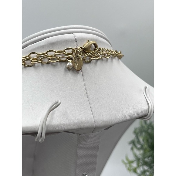 Lia Sophia "Joyous" Gold Tone Crystals Glass Pearls Resin Beads Necklace - Picture 8 of 12